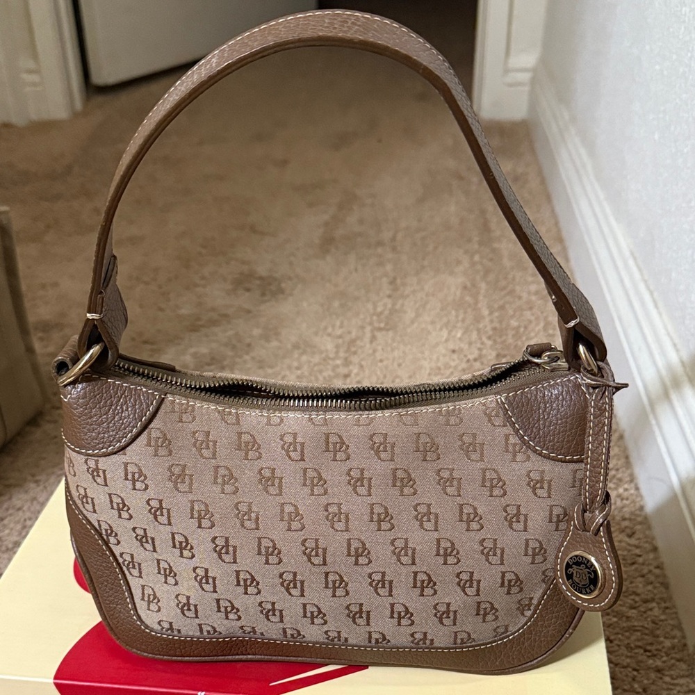 Dooney & Bourke Tan Monogram Shoulder Bag